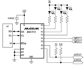 Типовая схема включения MAX7315