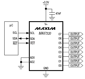 Типовая схема включения MAX7320