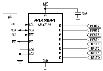 Типовая схема включения MAX7319