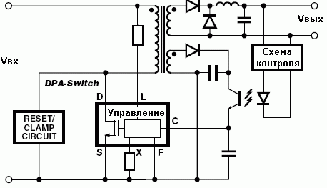 Типовая схема включения DPA423-426