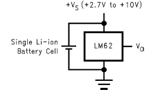 Типовая схема включения LM62